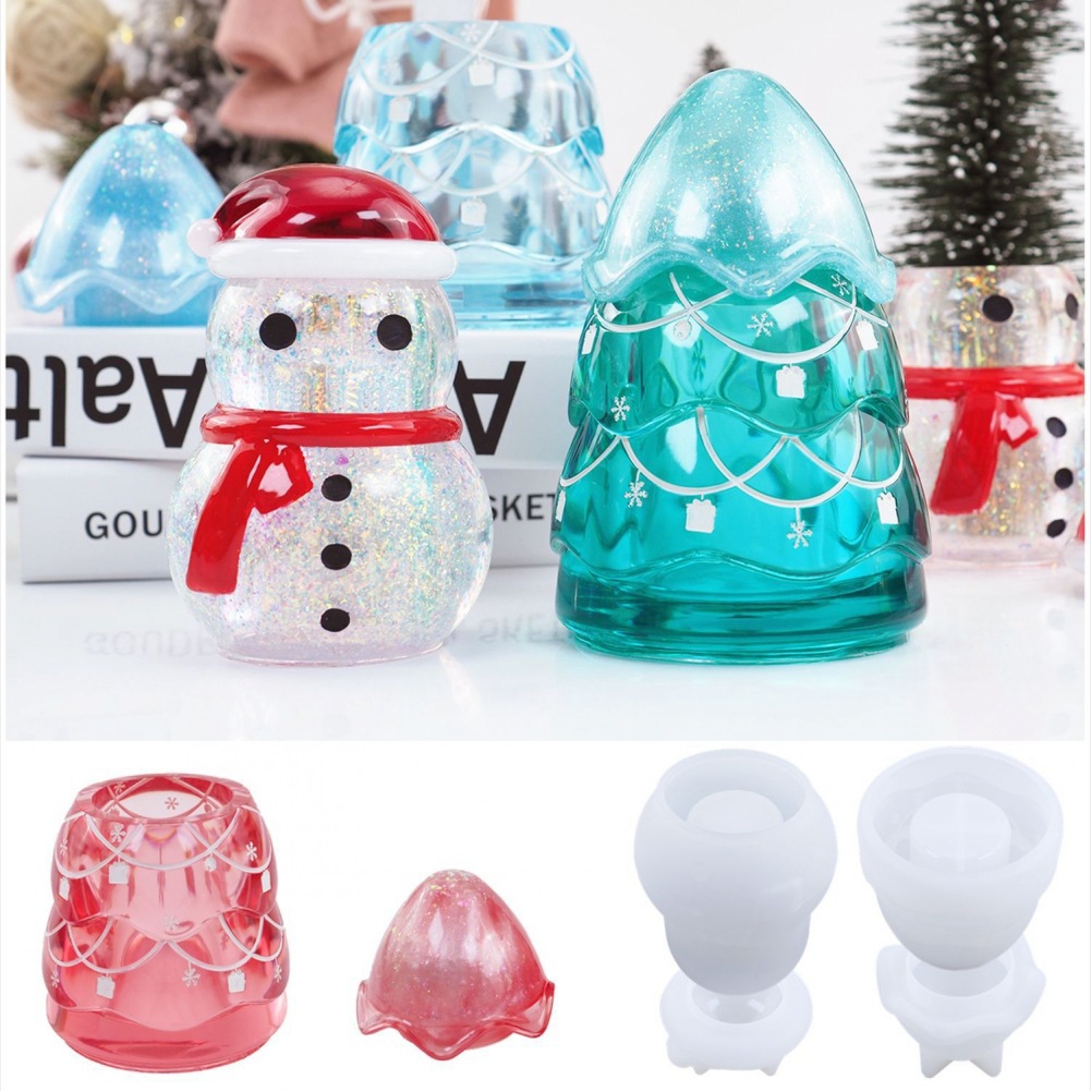 Craft Embellishment Storage - Christmas Storage Jar Epoxy Resin Mold