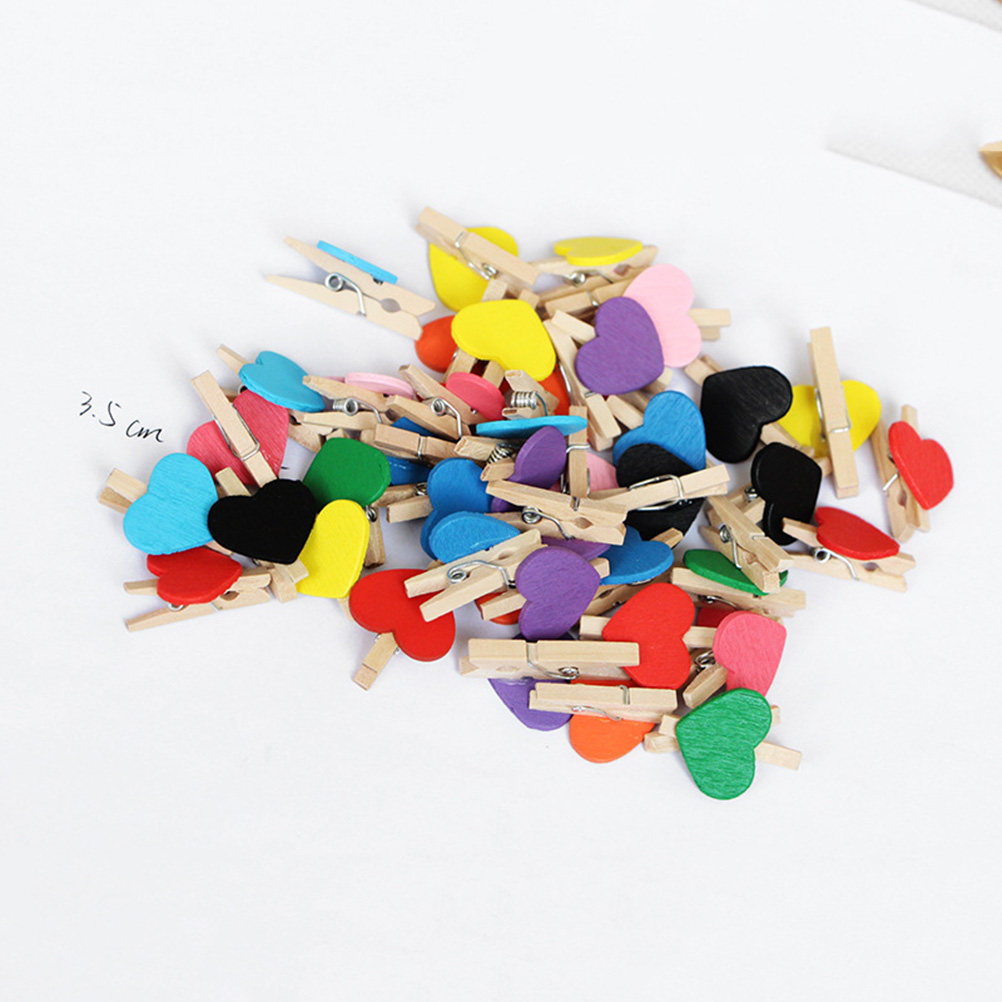 Craft Embellishment - 50Pcs Mini Wooden Clothespins Natural Wood