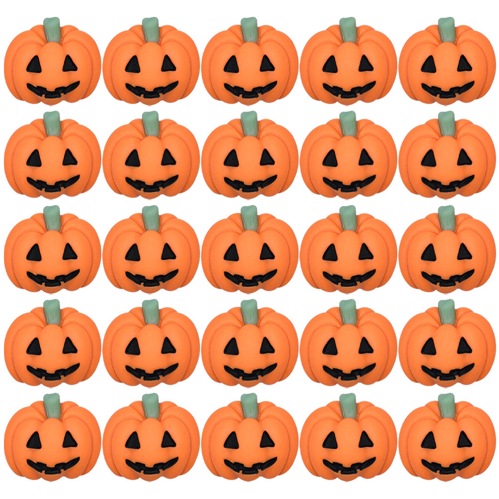Craft Embellishments - 50Pcs Tiny Resin Pumpkin Charms Mini