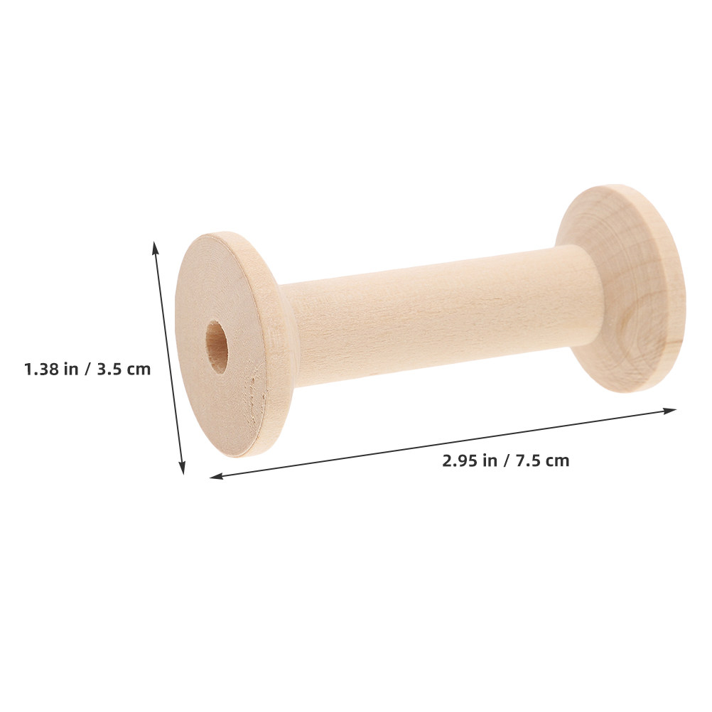 4Pcs Wooden Thread Spools Set  - đánh giá và giá Embroidery Craft