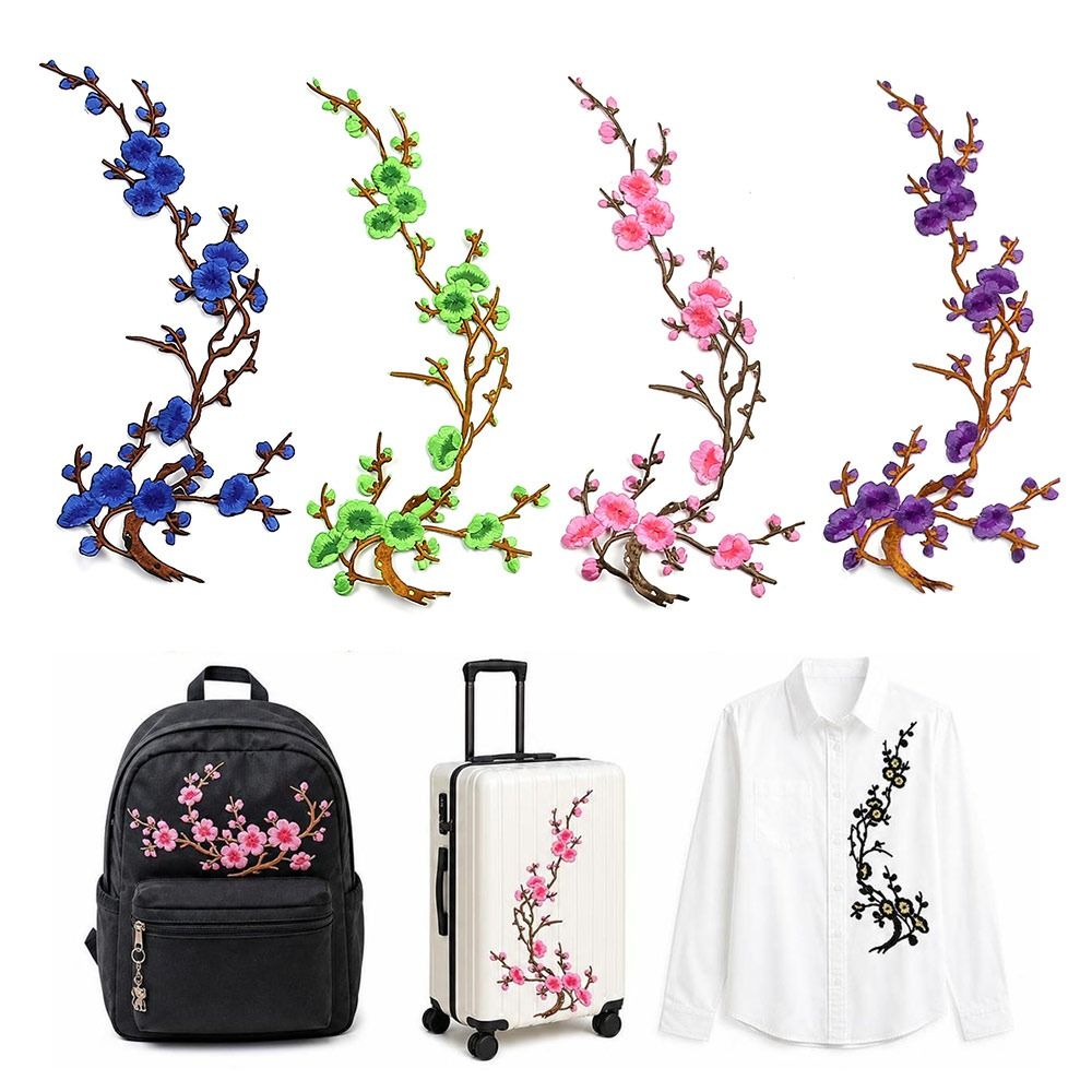 DIY Cherry Blossom Iron On Pat - đánh giá và giá Applique Patch Flower