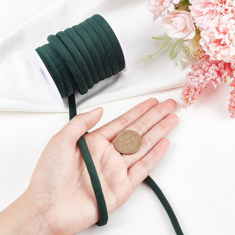 1 Roll 10m 8mm Dark Green Velv - đánh giá và giá Velvet Ribbon Roll