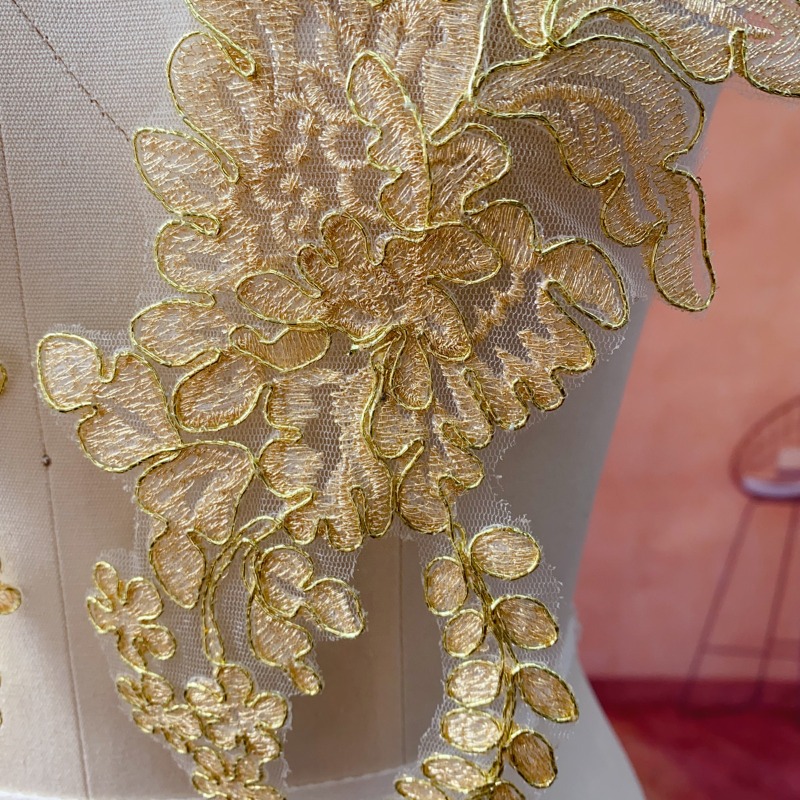 Gold Lace Trim for Wedding DIY - đánh giá và giá Craft Embellishments