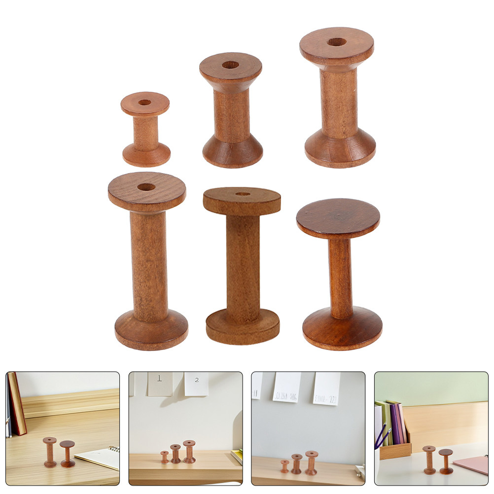 6Pcs Vintage Wooden Thread Spo - đánh giá và giá Embroidery Craft